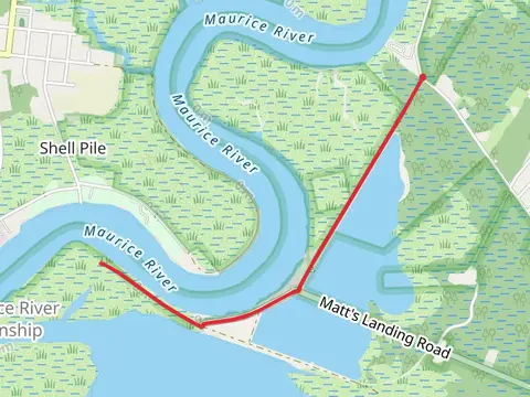Walk along Maurice River from Menhaden Road