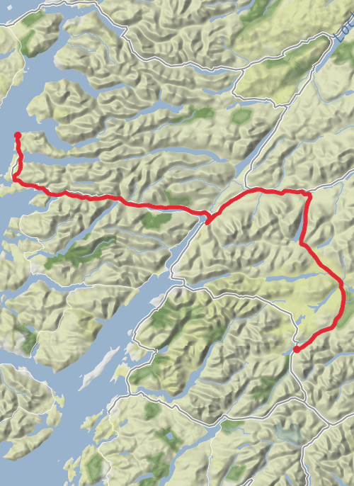 Hike from Mallaig mobile static map