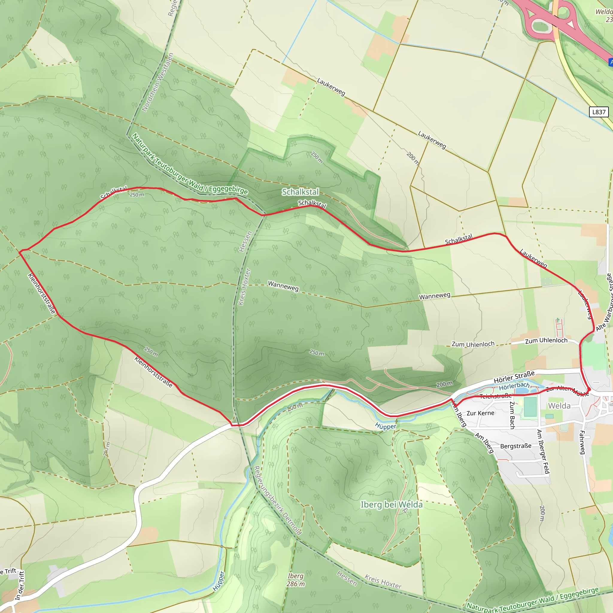 Kleinhorststraße and Schalkstal Loop mobile static map