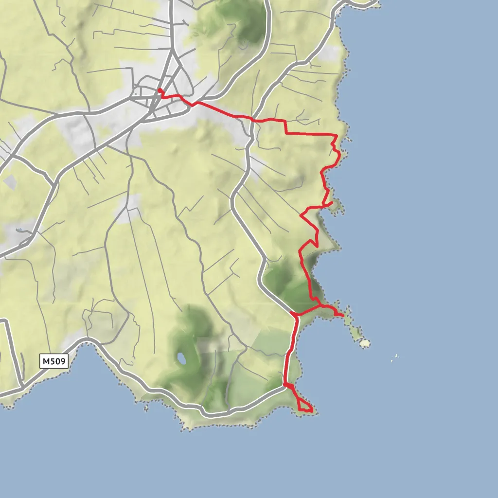 Fortes de São Sebastião via Forte da Greta and Garajau mobile static map
