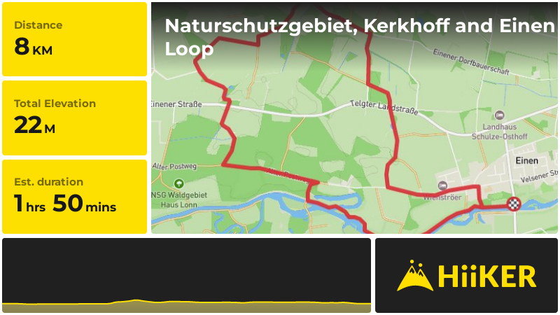 Naturschutzgebiet, Kerkhoff and Einen Loop | Kreis Warendorf | Germany