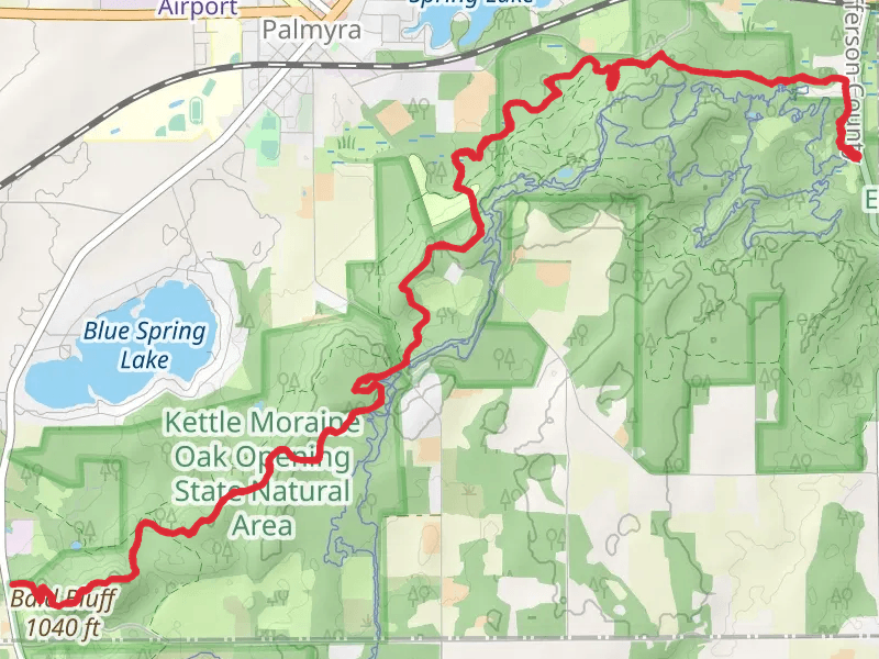 Ice Age Trail from County Highway Z