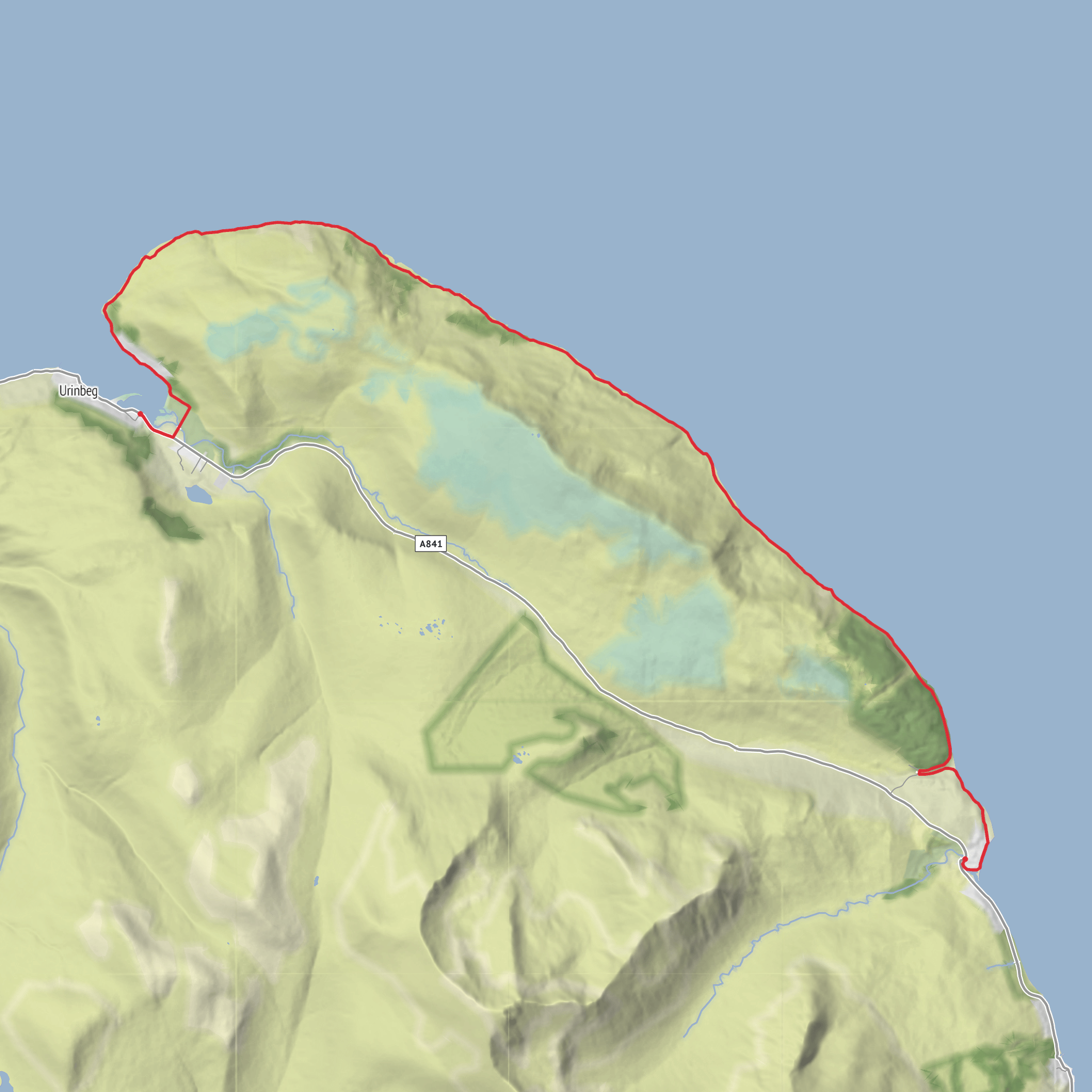 Sannox to Loch Ranza via Millstone Point, Cock of Arran and Newton Point mobile static map