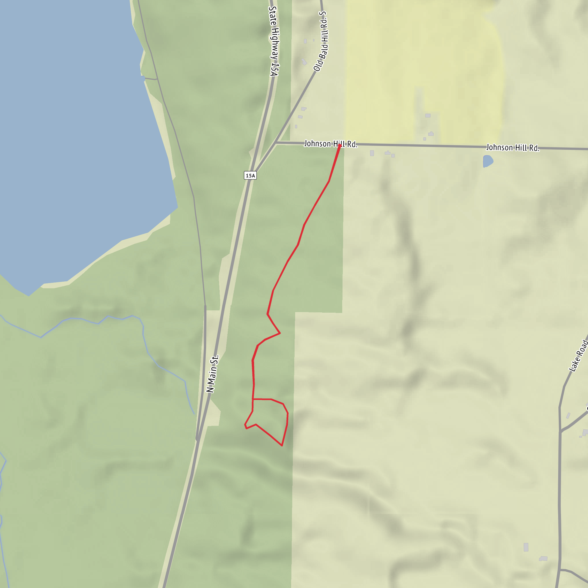Country Line Falls via Willow Oak Trail mobile static map