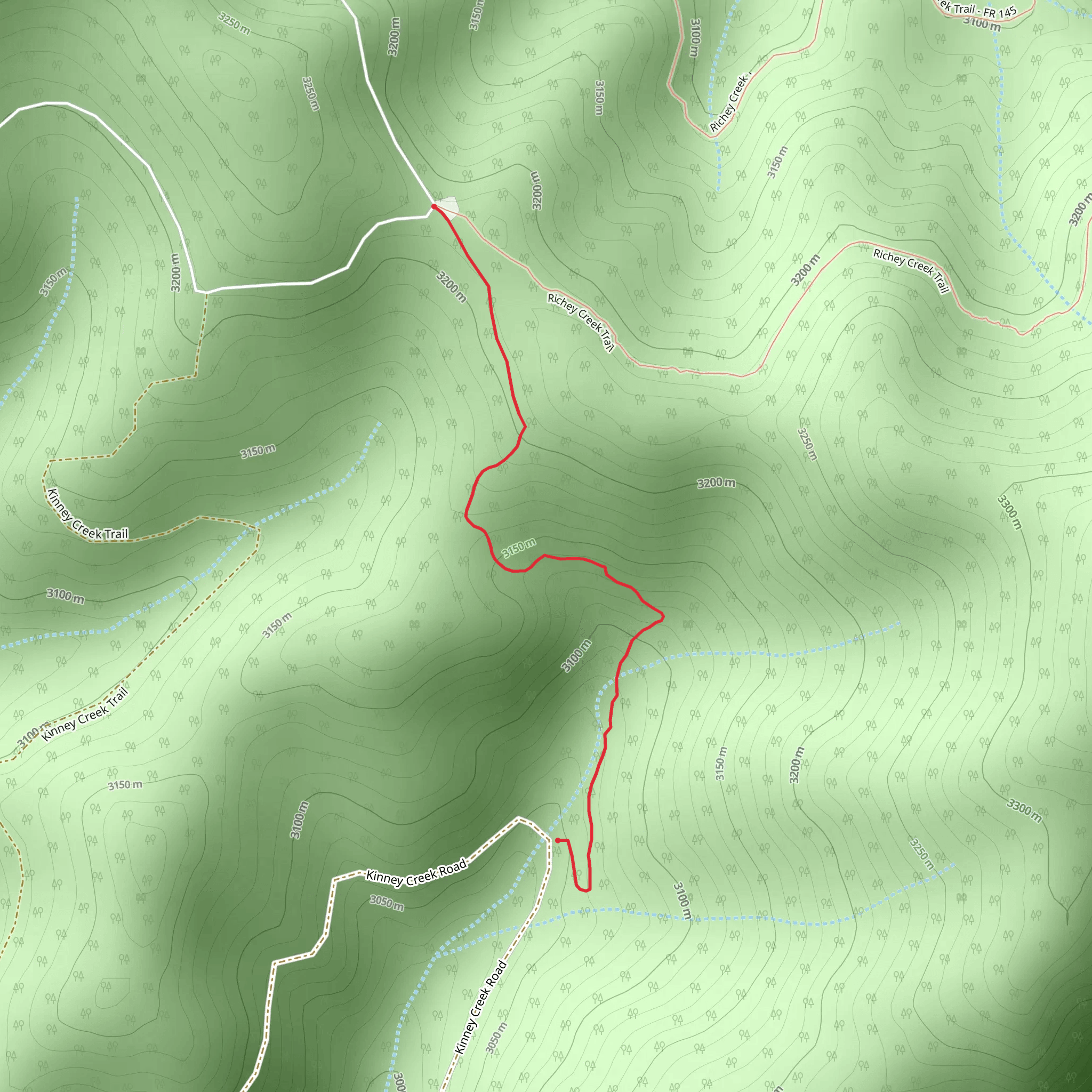 Elk Wallow Trail mobile static map