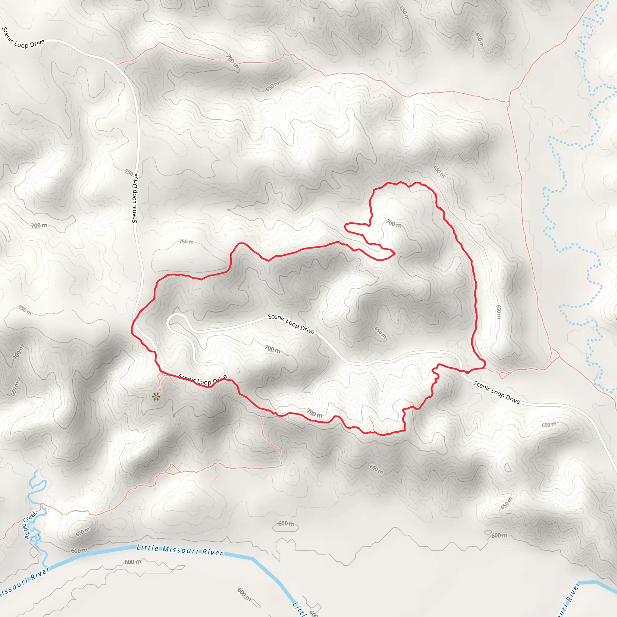 Caprock Coulee Loop Trail mobile static map