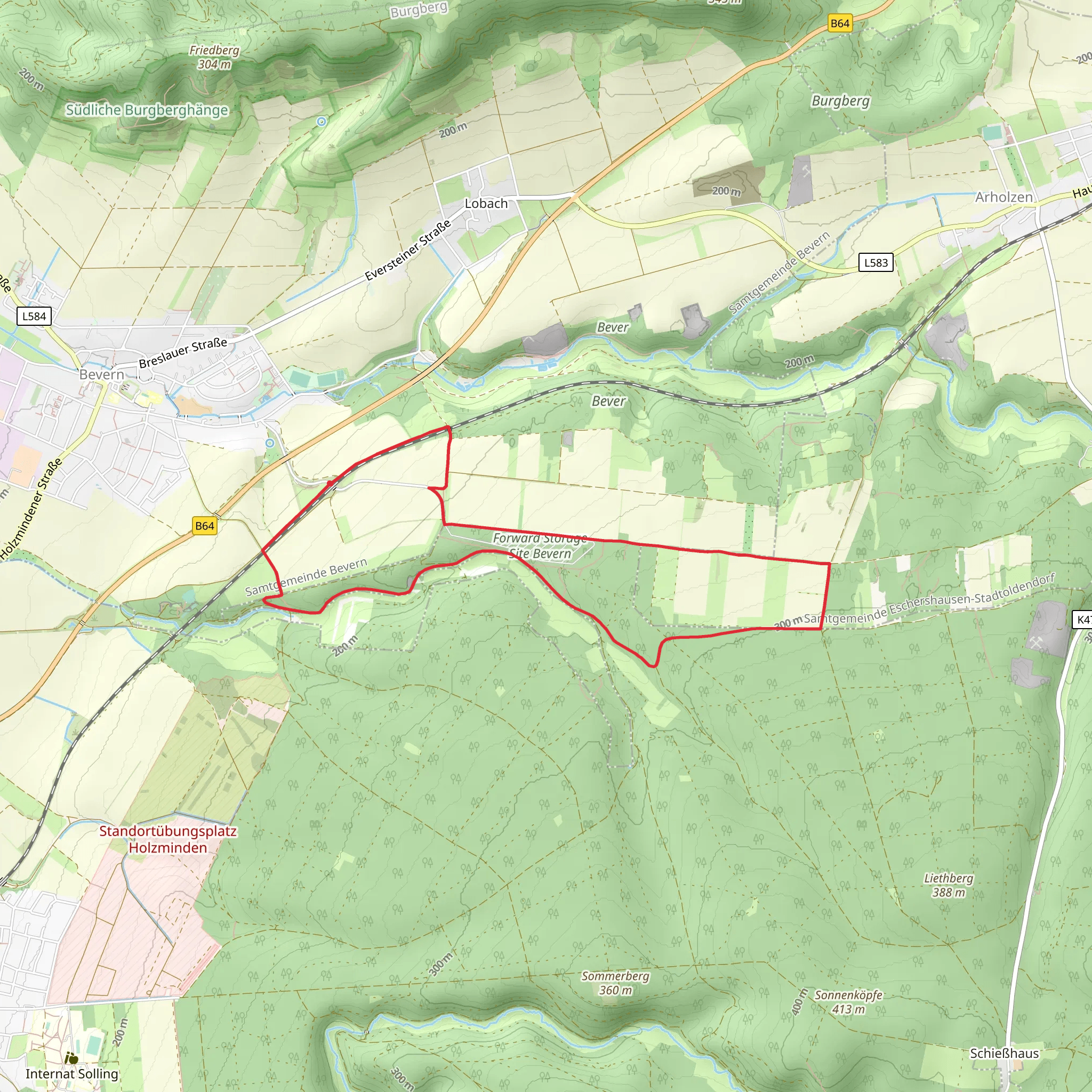 Liethbergstraße Loop mobile static map
