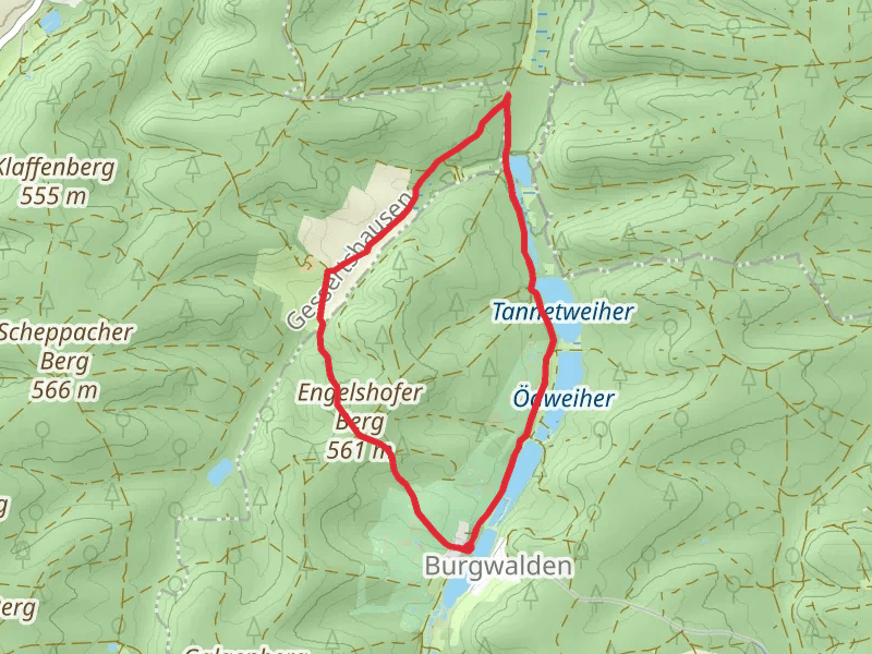 Bruckmahdweiher and Tannetweiher via Schwaebisch Allgaeuer Weitwanderweg