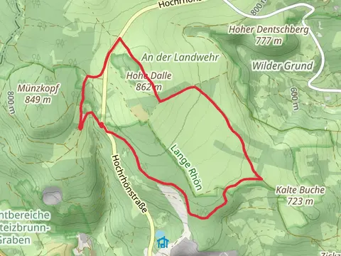 Hohe Dalle via Ostesweg and Rhoen-Rundweg