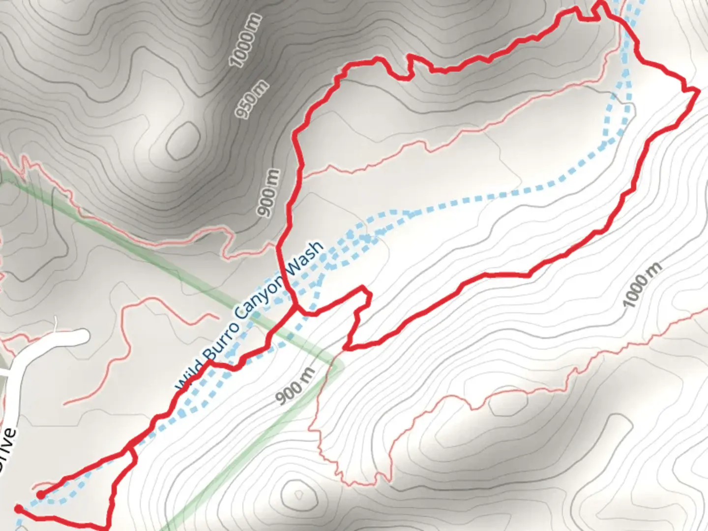 An image depicting the trail Wild Burro and Lower Javelina Loop Trail and its surrounding area.