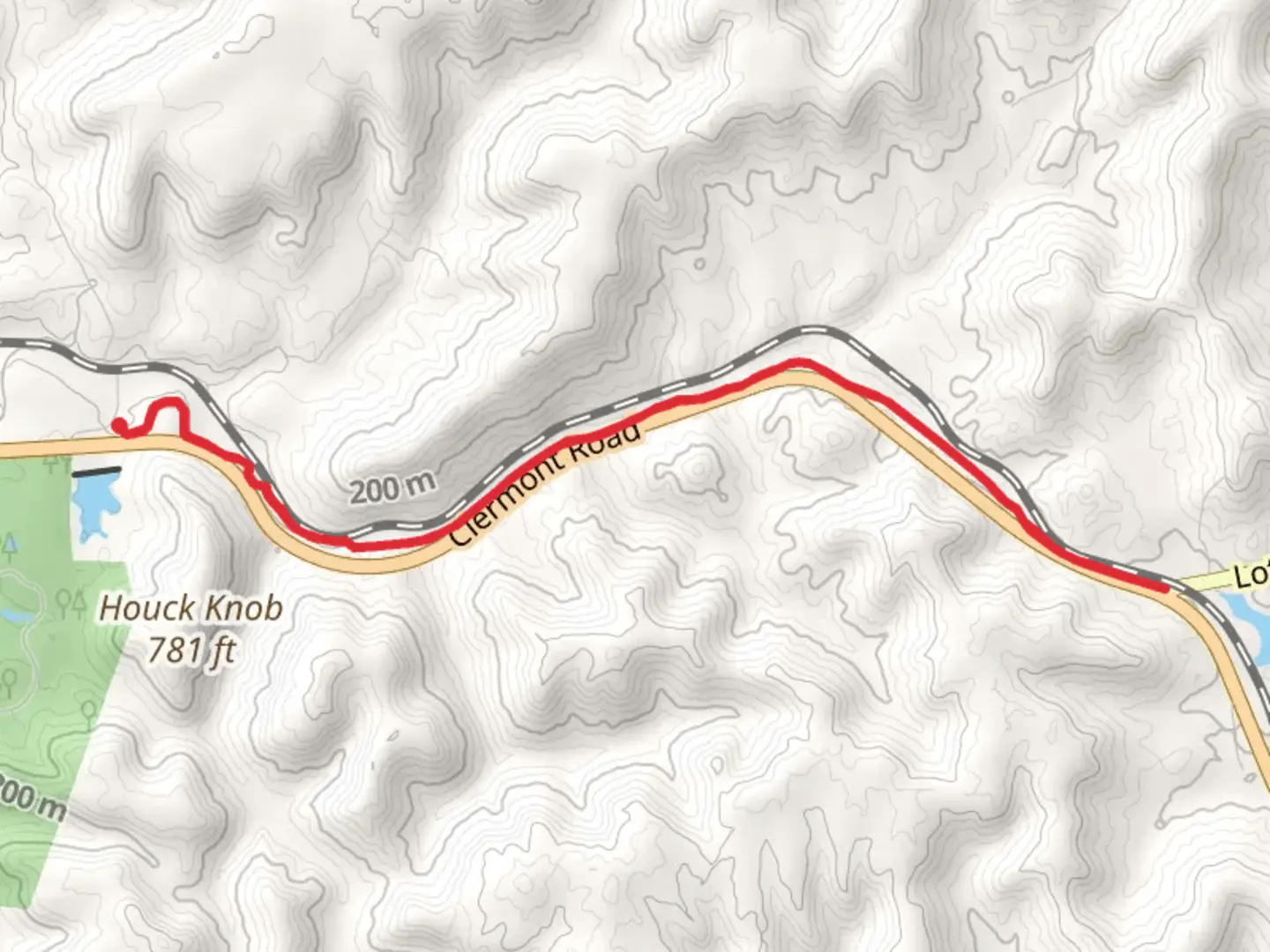 An image depicting the trail Walk along Long Lick Creek and its surrounding area.