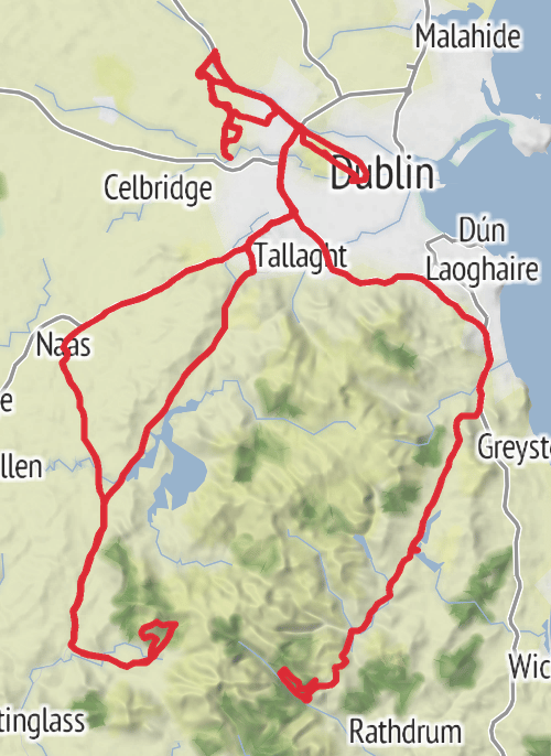 County Wicklow Hiking mobile static map