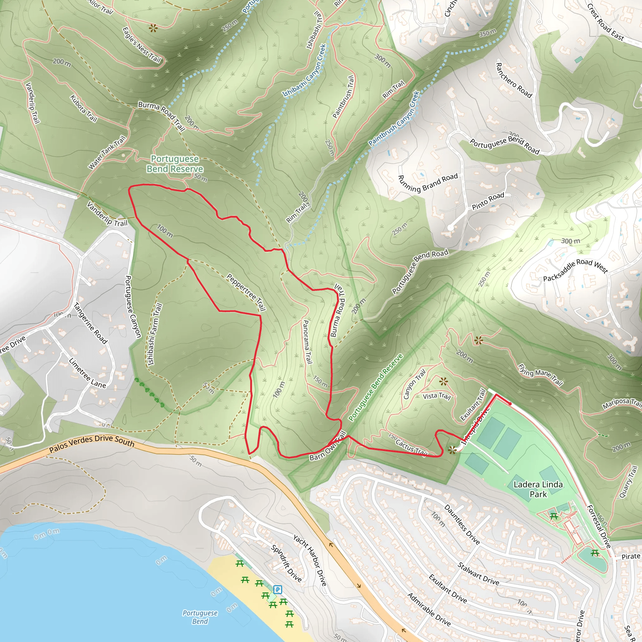 Ishibashi Farm and Landslide Scarp Loop Trail mobile static map