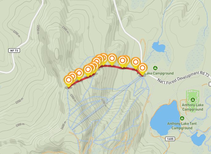 Ski- Bert's Run mobile static map