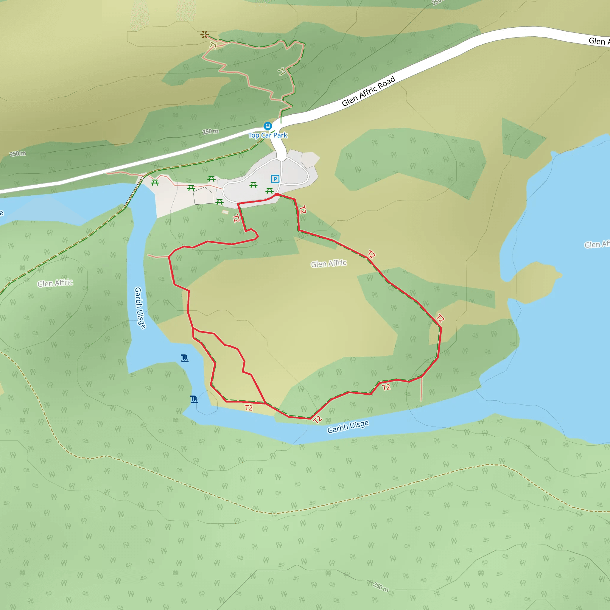 Garbh Uisge Loop River Trail mobile static map