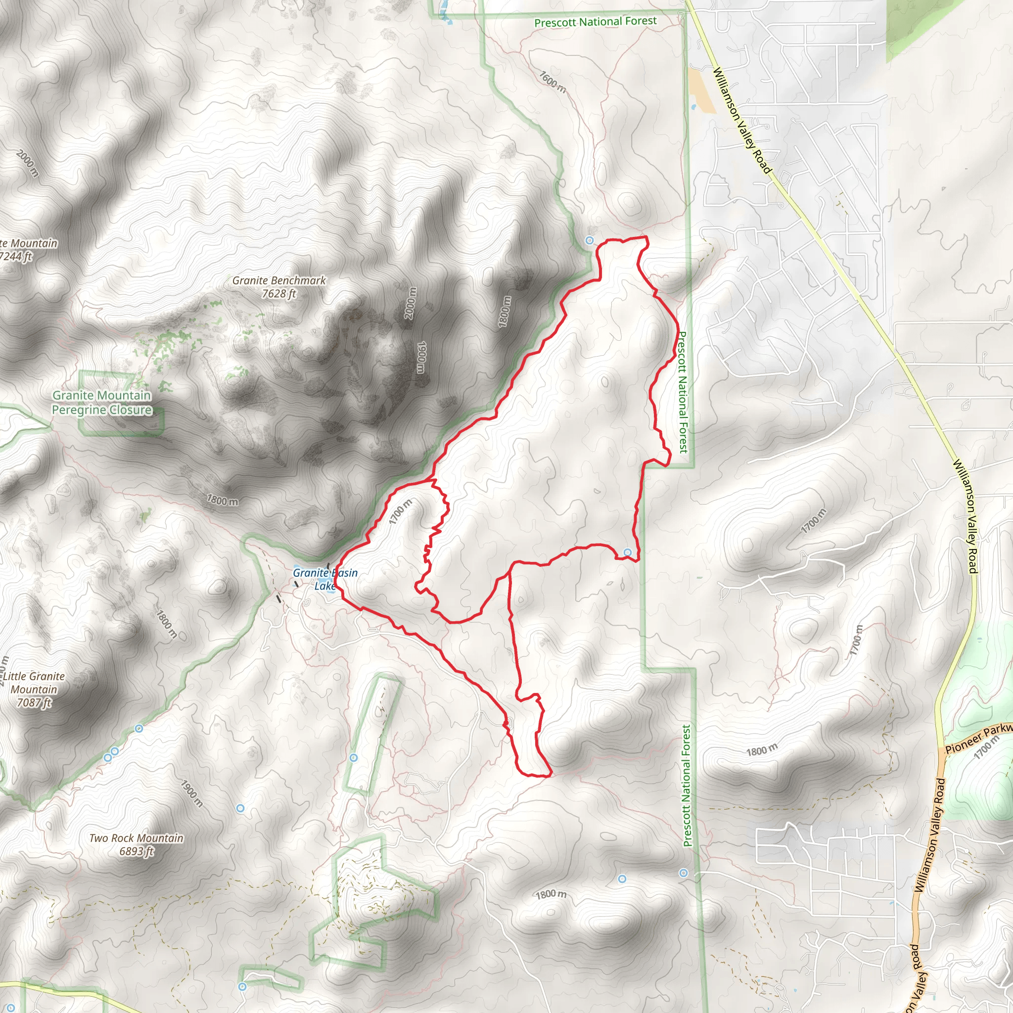 Mint Wash and Stringfield Spring Loop mobile static map