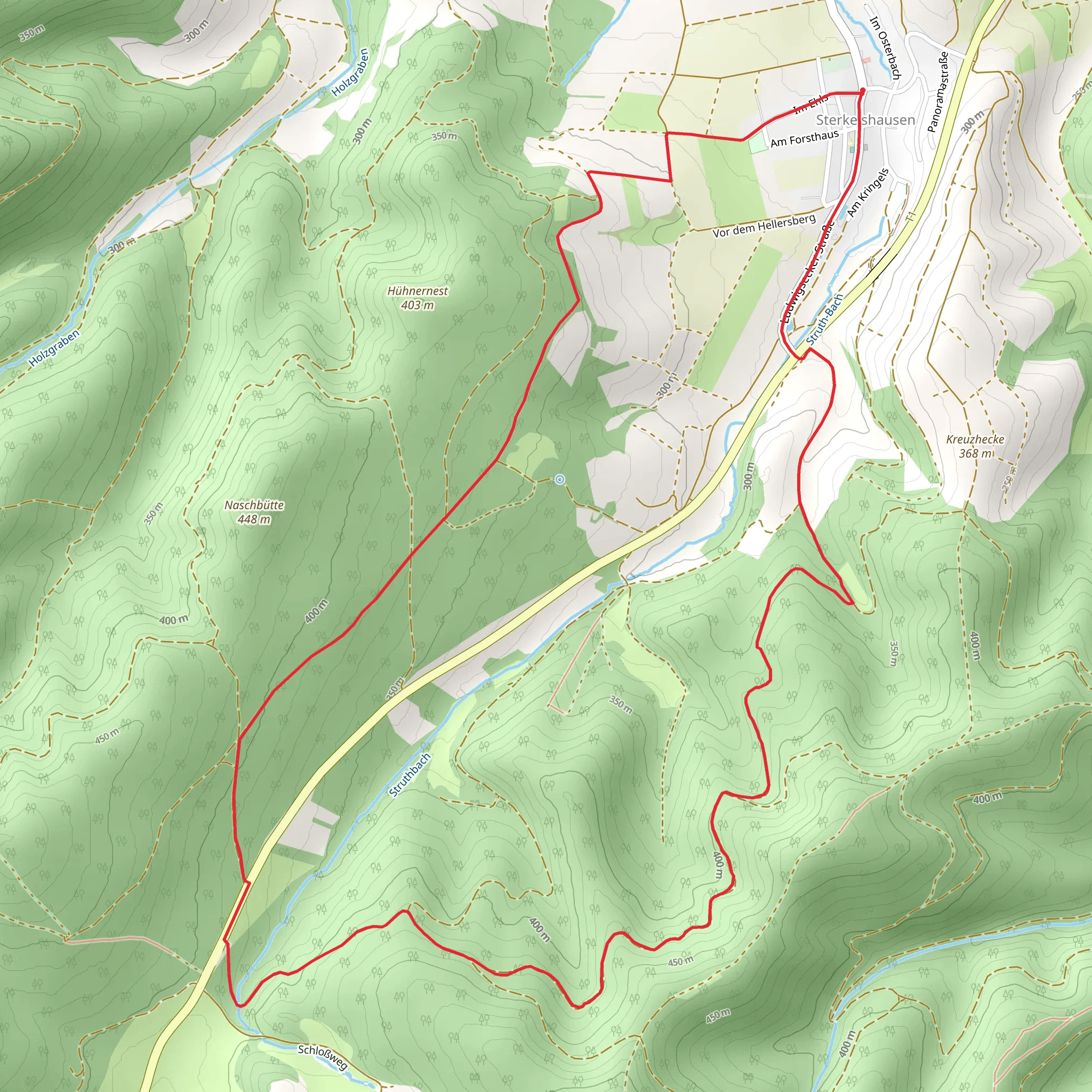 Sterkelshausen Rundweg mobile static map