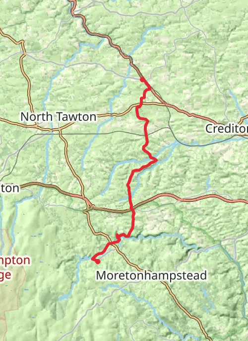 West Devon Hiking mobile static map