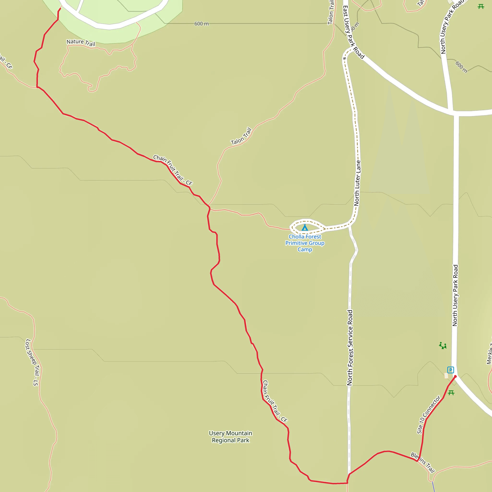 Chain Fruit Trail mobile static map
