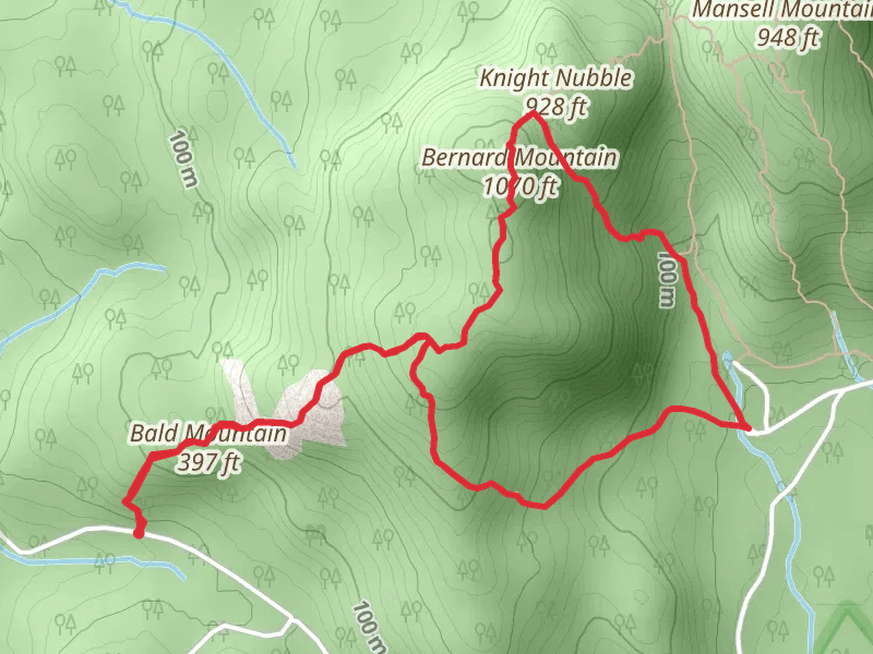 Bald Mountain to Knight Nubble