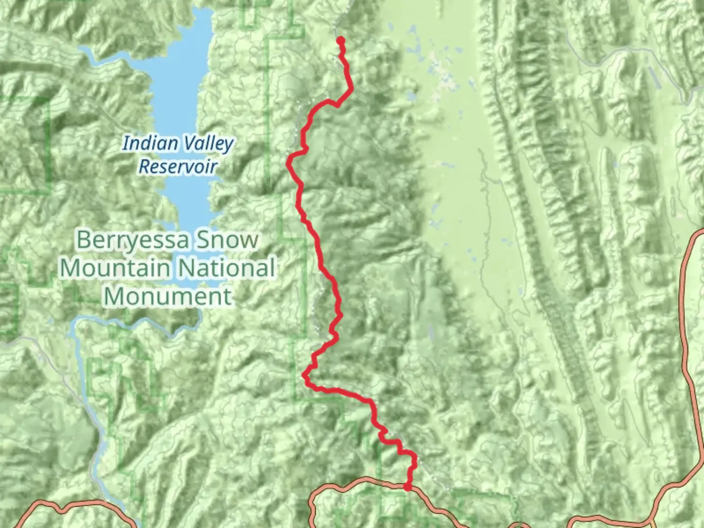 An image depicting the trail Walker Ridge Road and its surrounding area.
