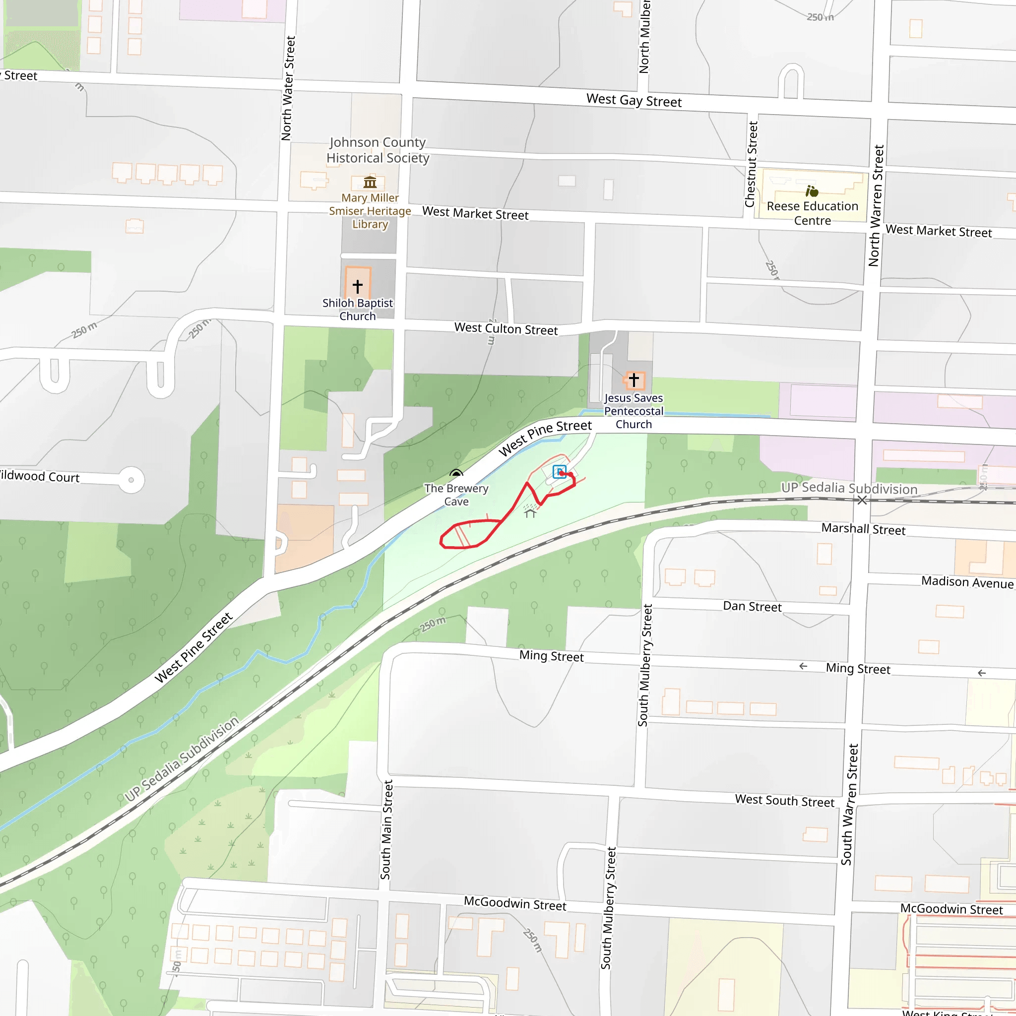 Blind Boone Park mobile static map