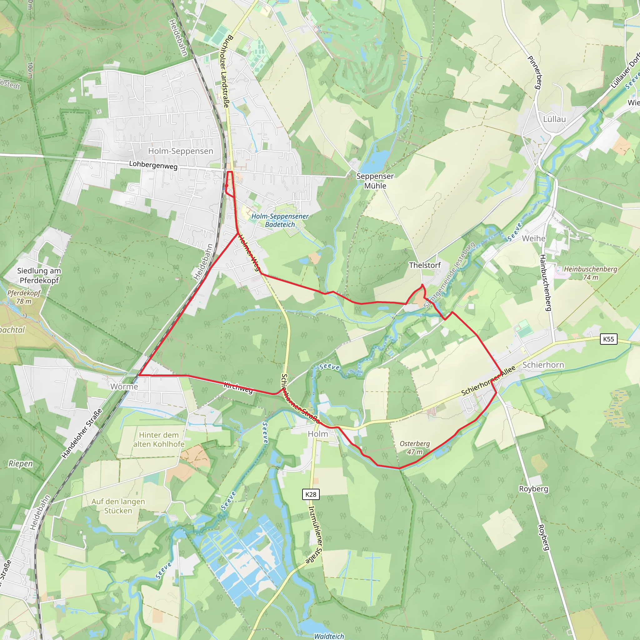 Ho-Se Blauer Rundwanderweg mobile static map