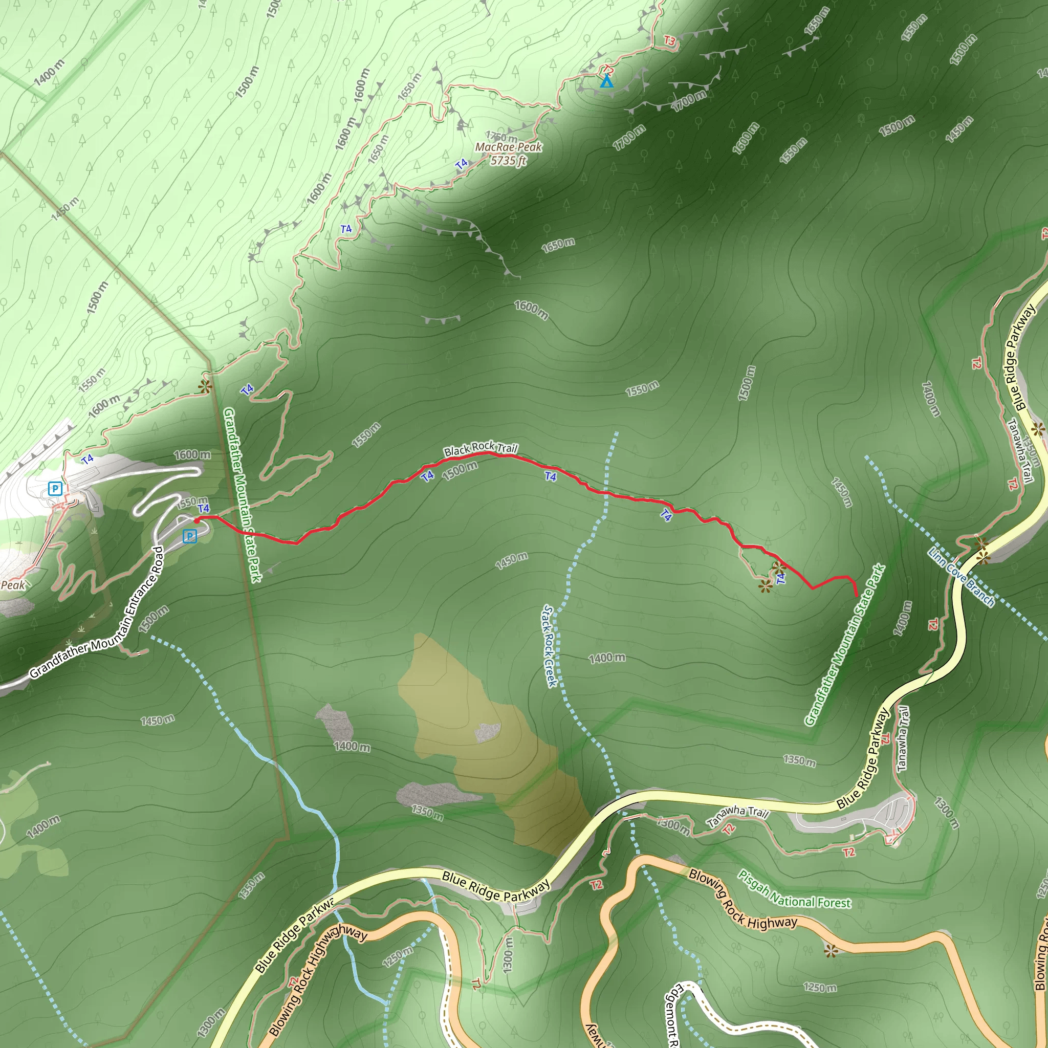 Black Rock Trail mobile static map
