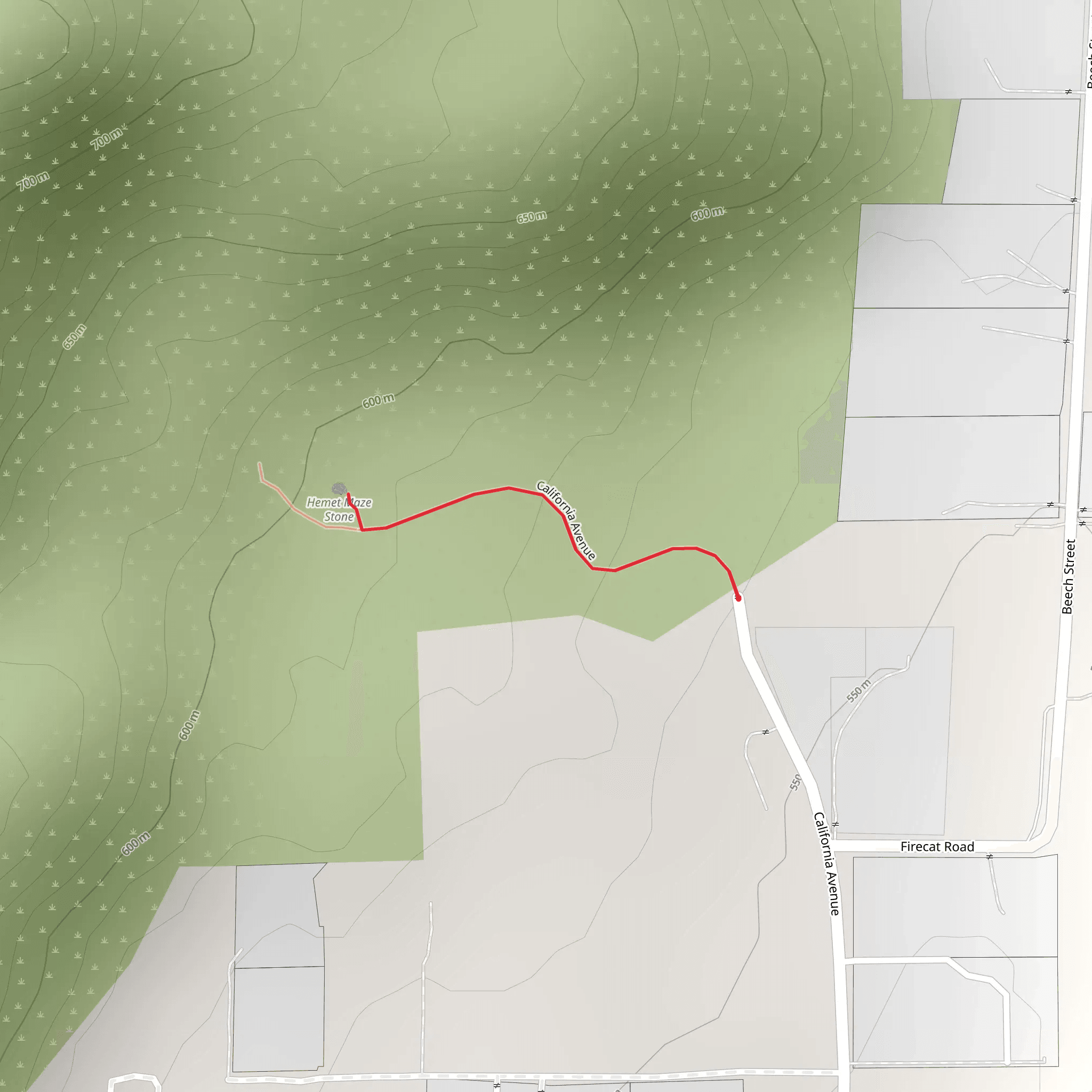 California Avenue mobile static map
