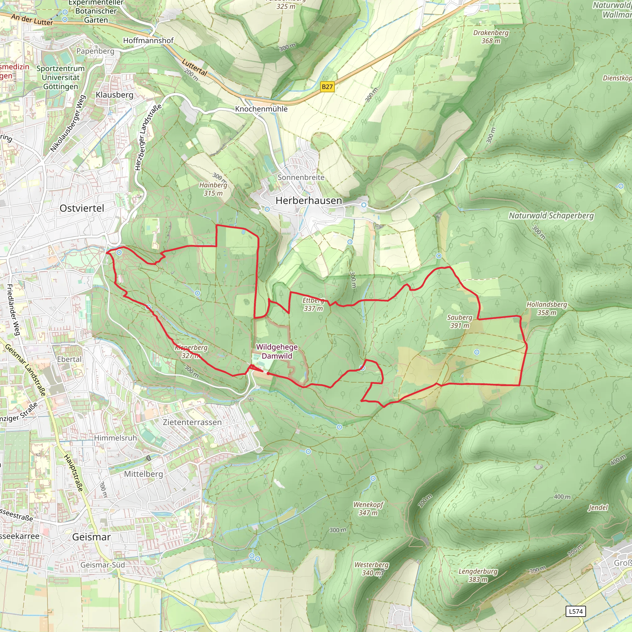 Kleperberg via Kleperstein and Auf alten Wegen mobile static map