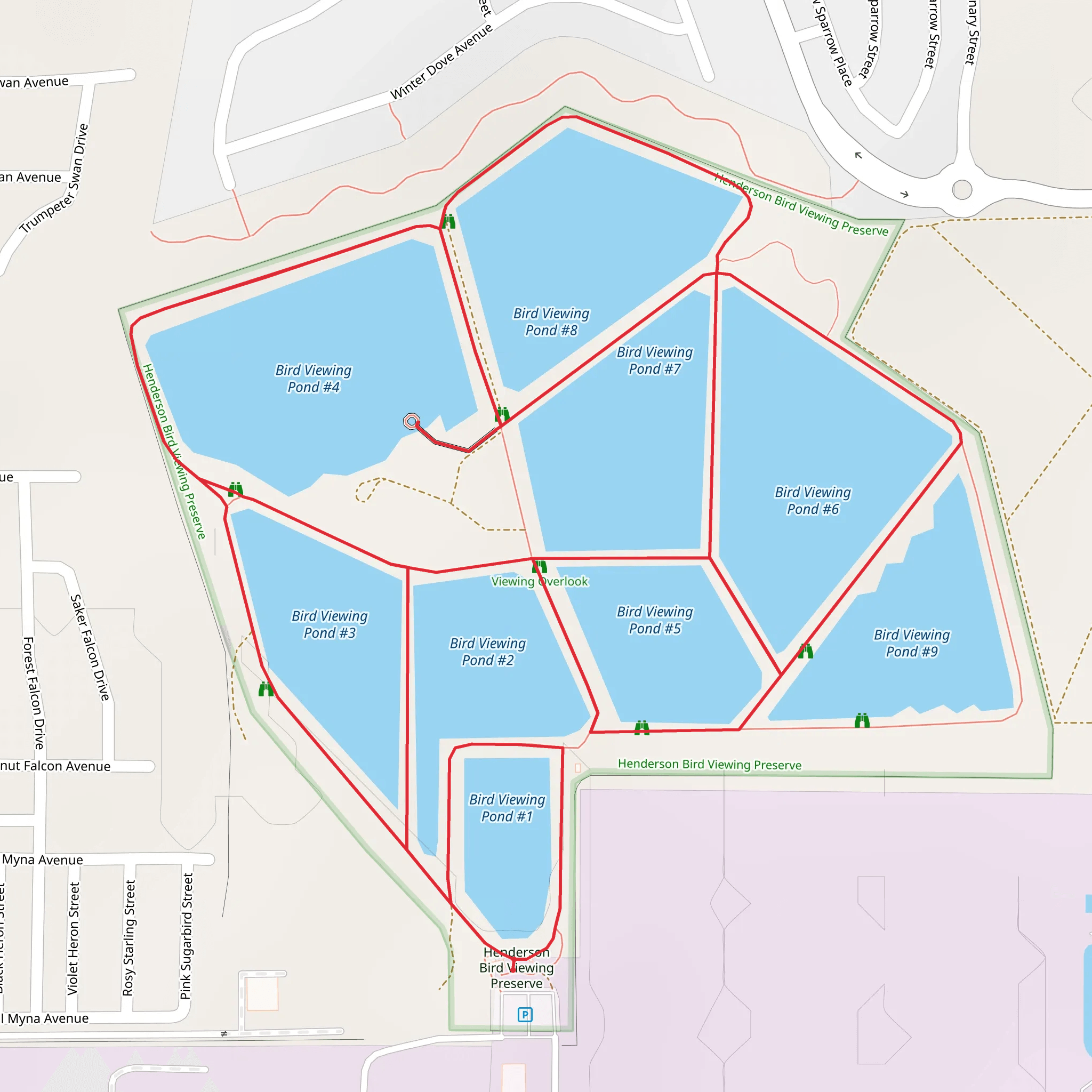 Bird Viewing Pond Loop mobile static map