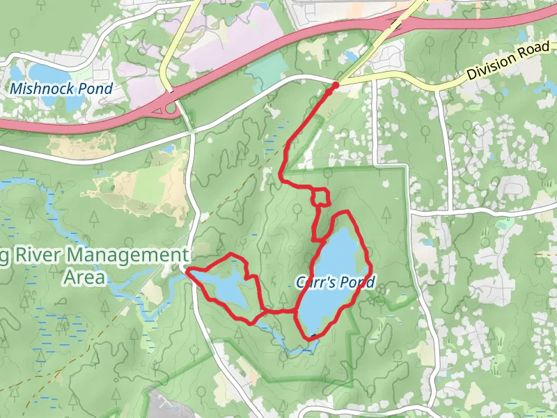 Carr's Pond and Tarbox Pond Loop via Ring Road