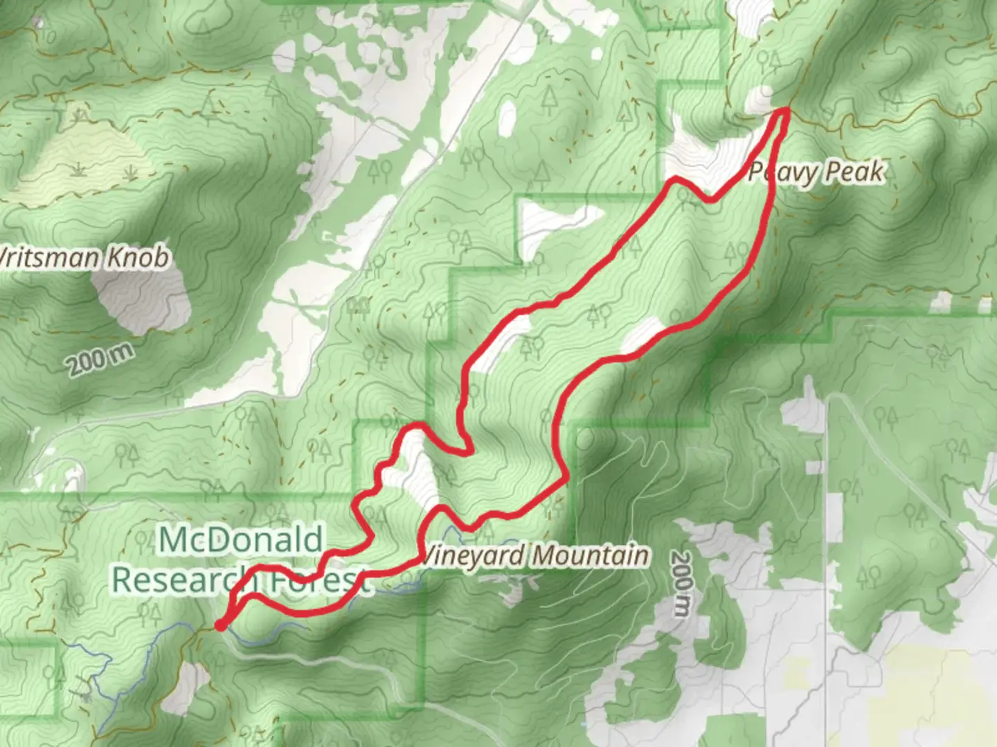 An image depicting the trail Lewisburg Saddle Loop - NorthEast and its surrounding area.