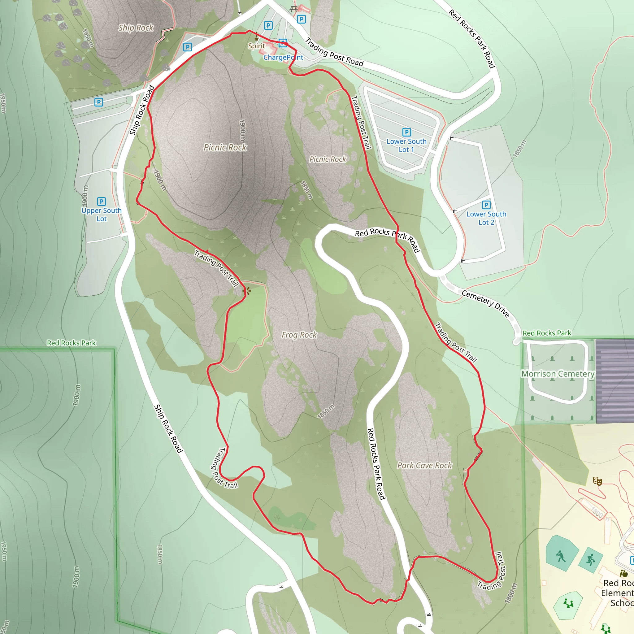 Trading Post Loop Trail mobile static map