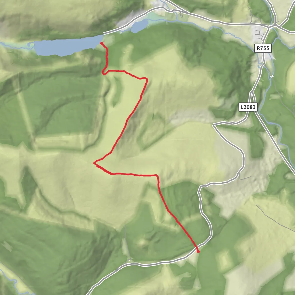 Glendalough to Shay Elliot mobile static map