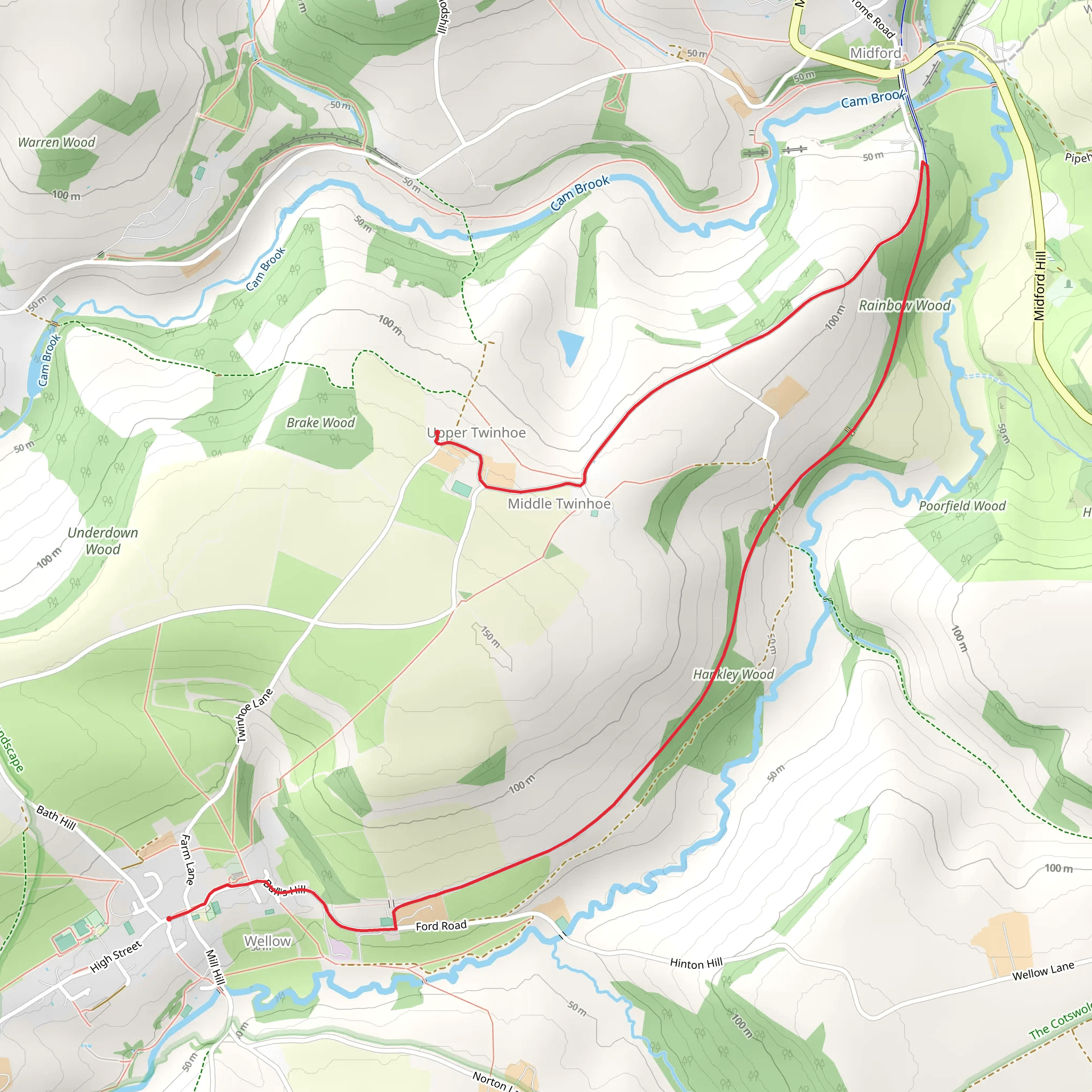 Hankley Wood and Rainbow Wood Walk mobile static map