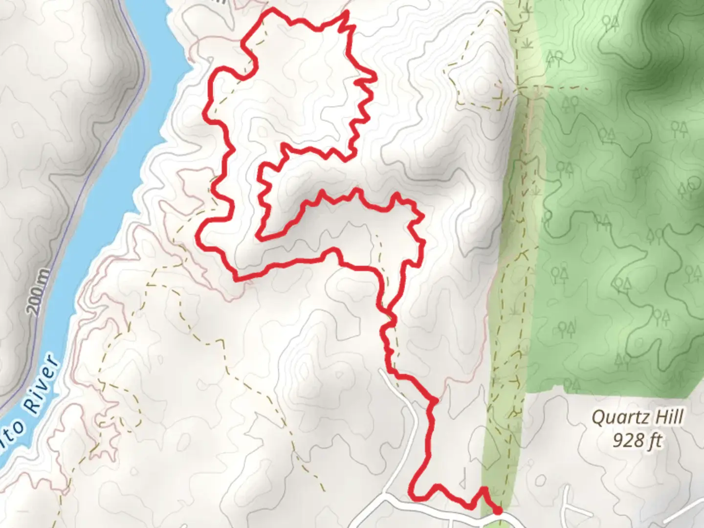 An image depicting the trail Lower Sacramento Ditch - Hornbeck Loop Trail and its surrounding area.