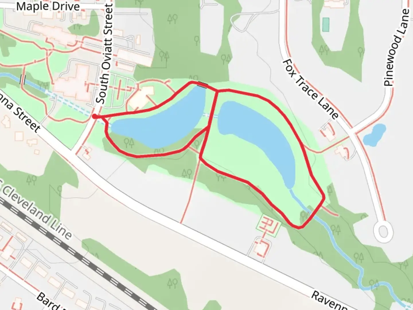 An image depicting the trail South Oviatt Street Loop and its surrounding area.