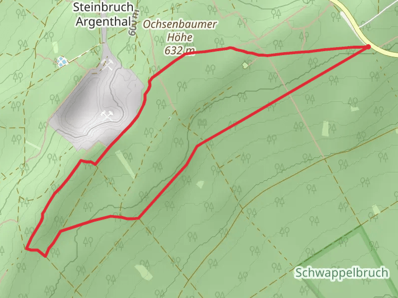 Ochsenbaumer Höhe and Trekkingcamp Ochsenbaumer Höhe Loop