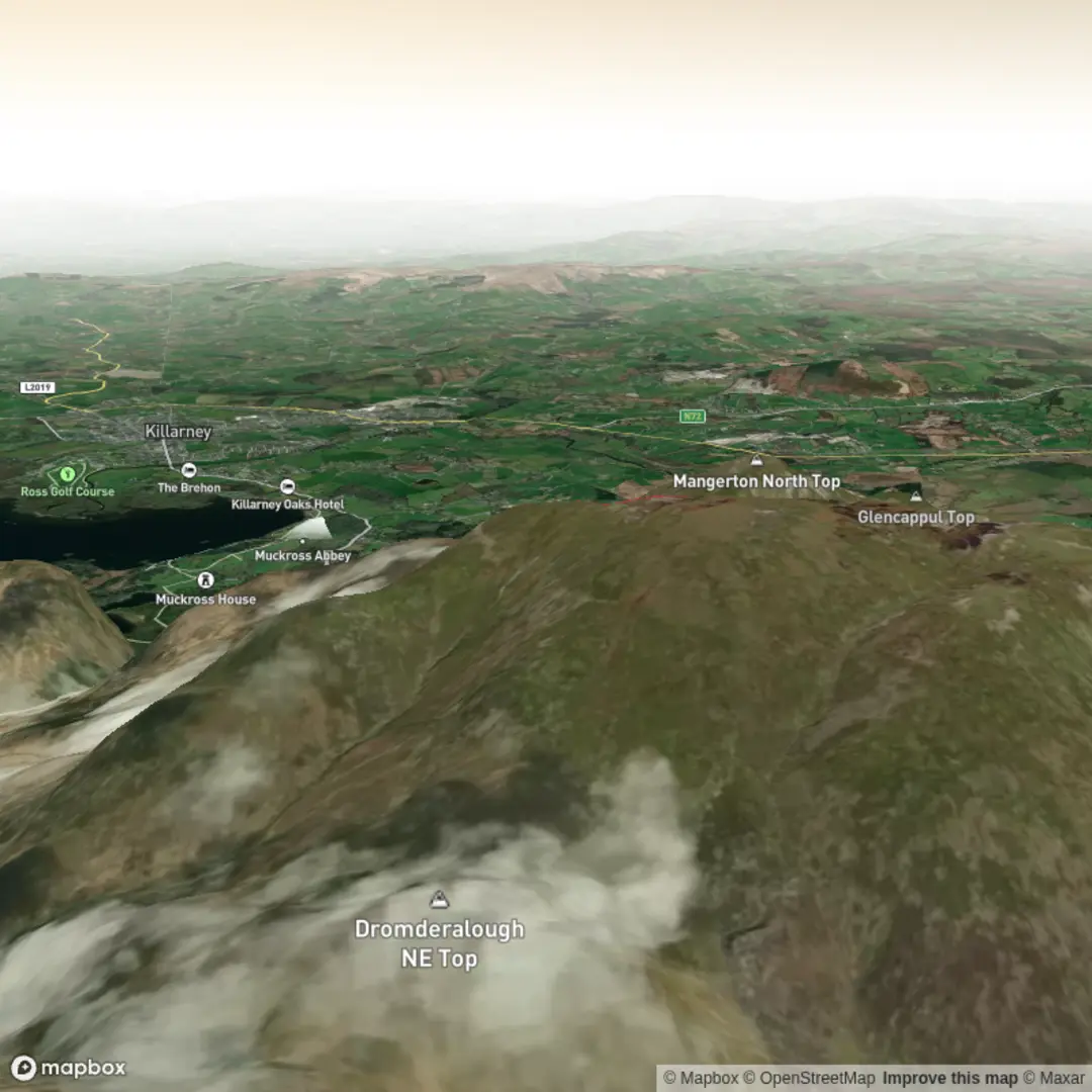 An image depicting the trail Mangerton and its surrounding area.