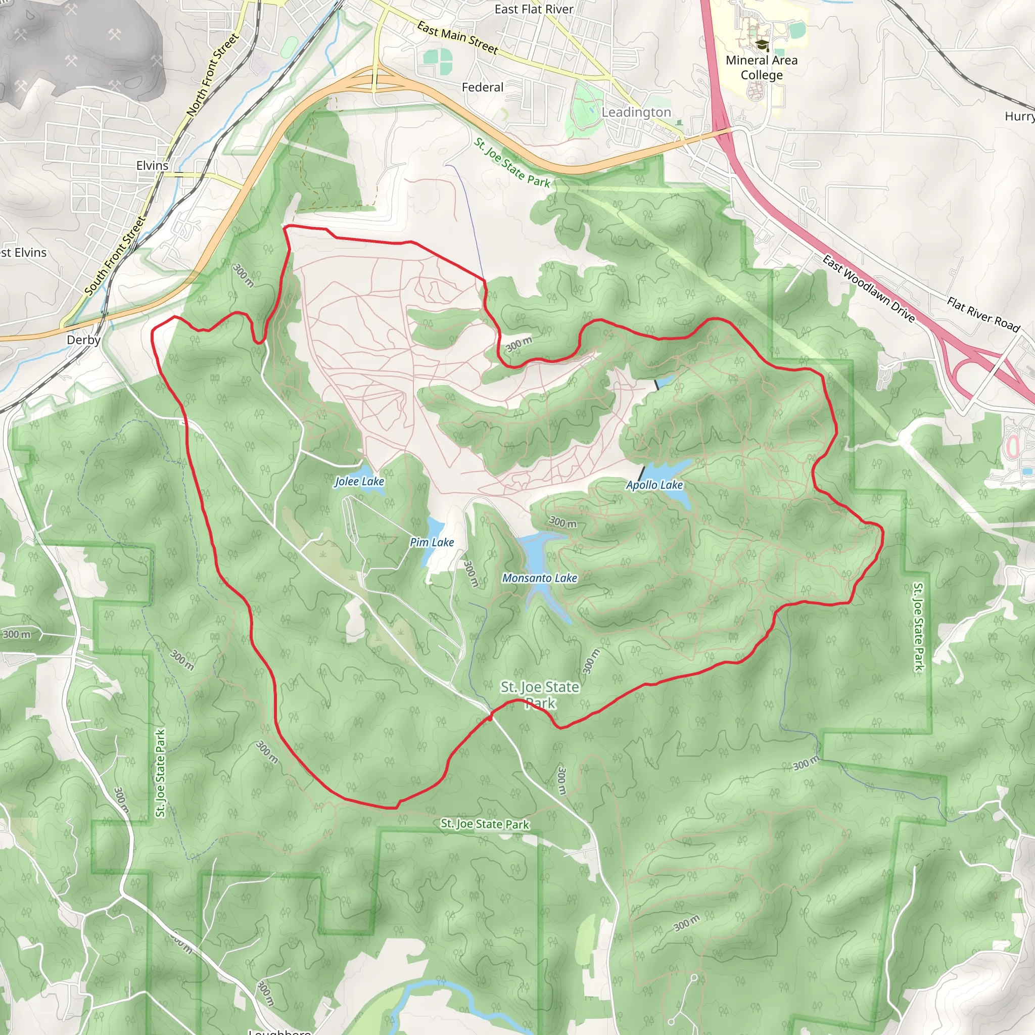 Saint Joe State Park Loop mobile static map