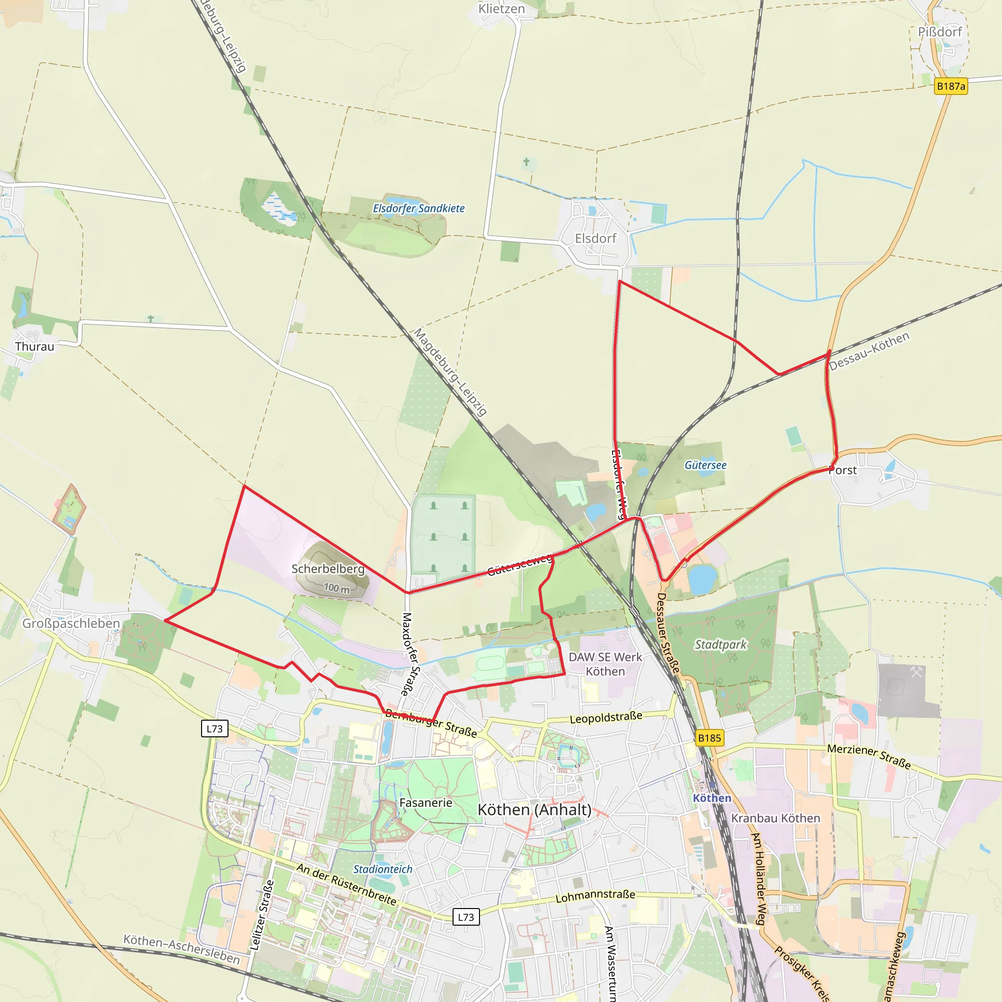 Kothen Loop va Porst mobile static map