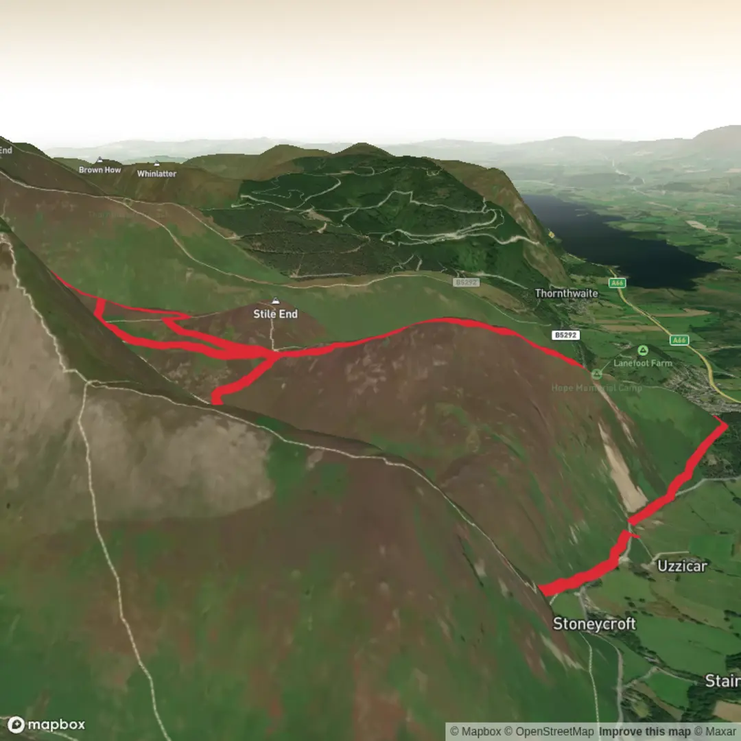 An image depicting the trail Outerside & Barrow Wild Camp and its surrounding area.