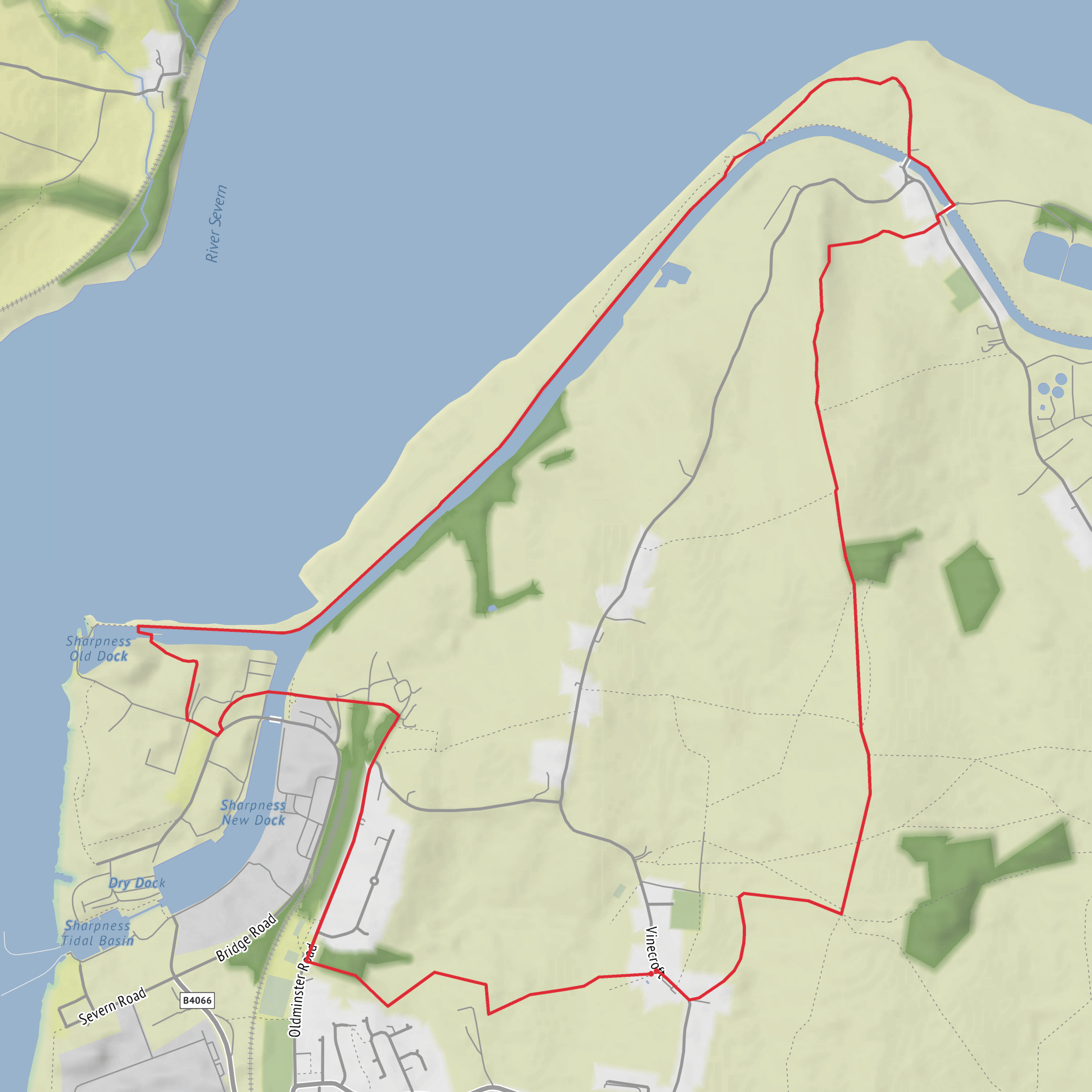 The Ridge Sand and Swing Bridges Loop mobile static map