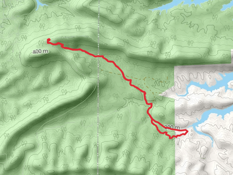 Lake Ouachita Vista Trail from Hickorynut Mountain Road