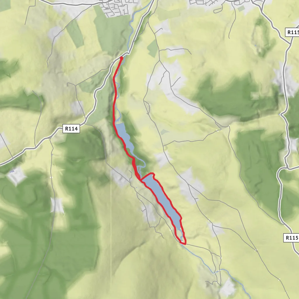 Bohernabreena Reservoir Loop mobile static map
