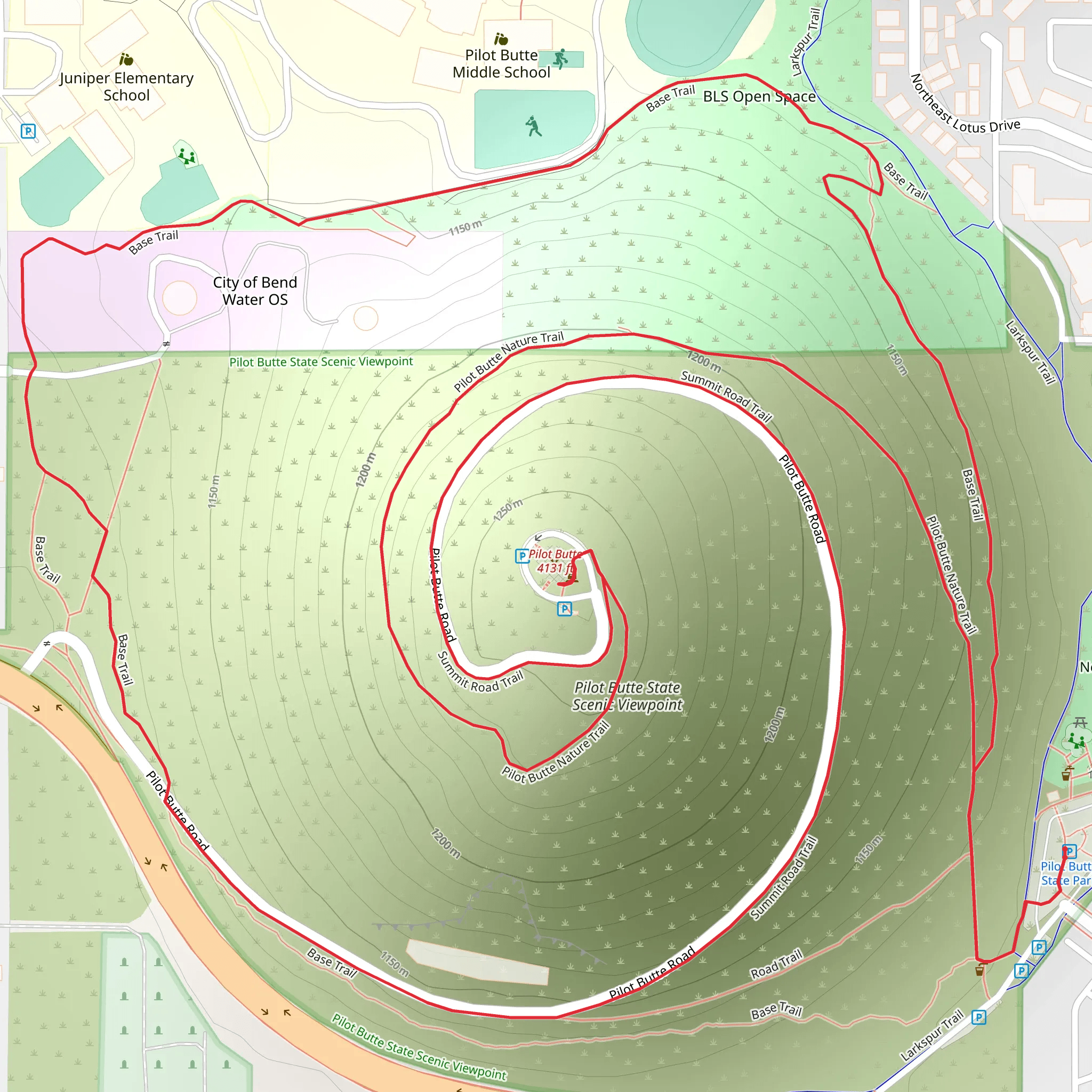 Pilot Butte Nature Loop Trail mobile static map