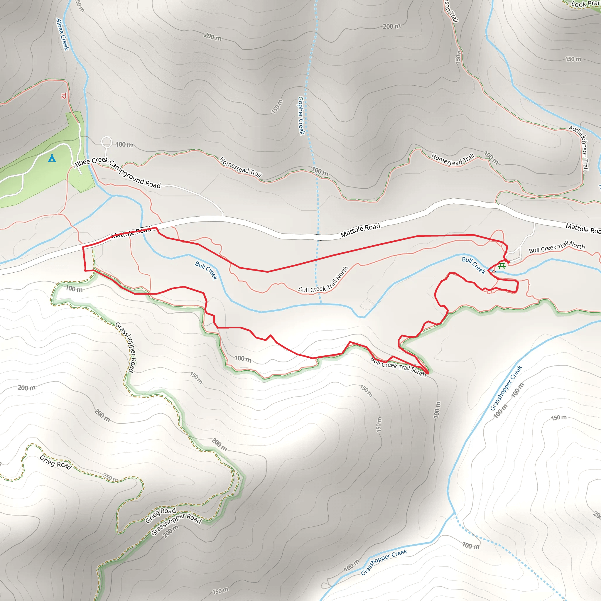 Bull Creek Loop Trail mobile static map