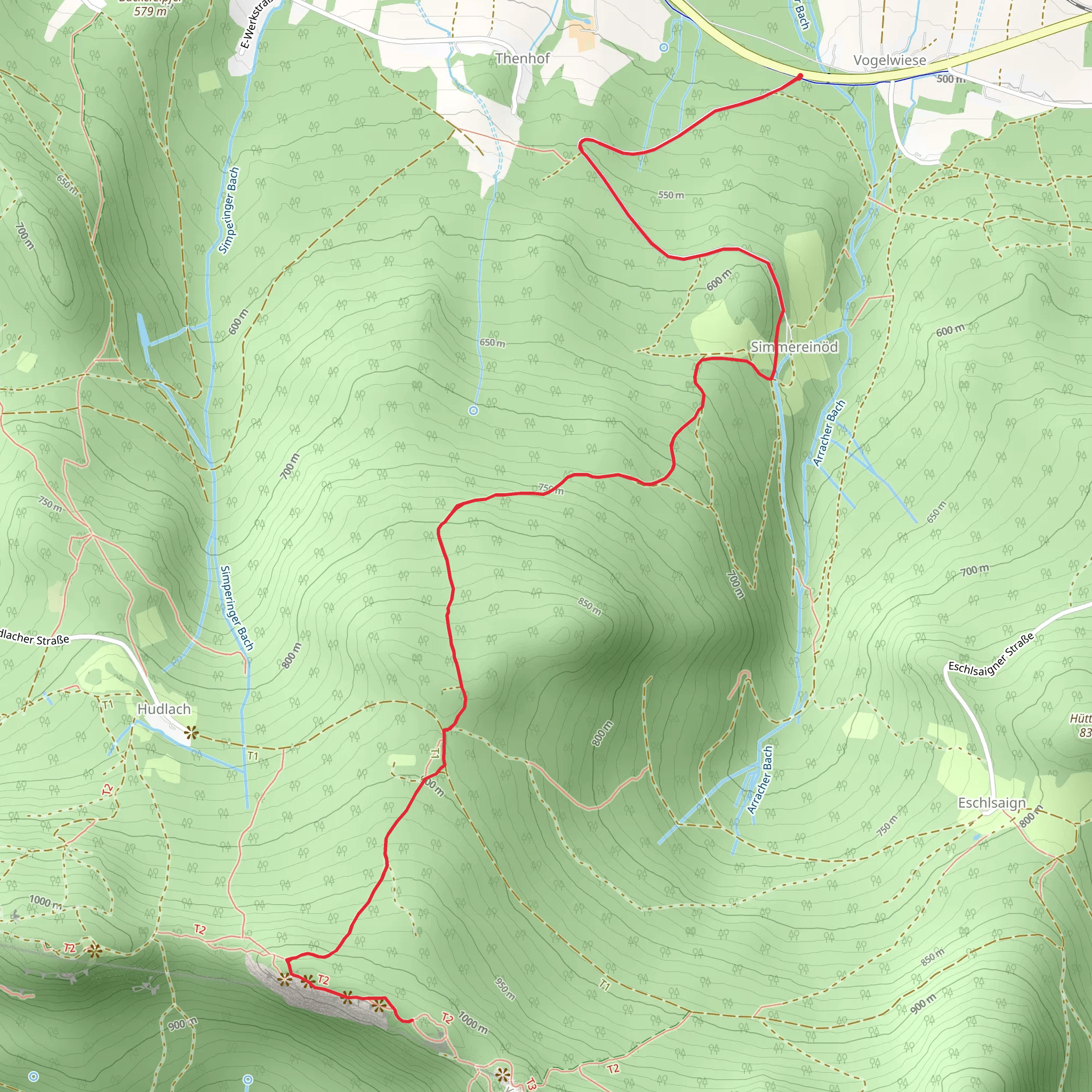 Steinbühler Gesenke Walk via Voelwiese mobile static map