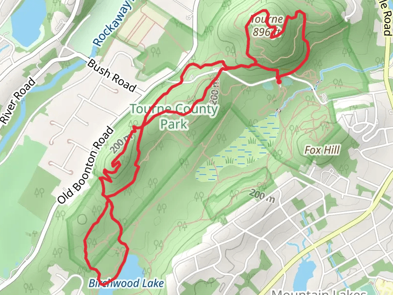 Birchwood Lake and Tourne via Red and Purple Trail